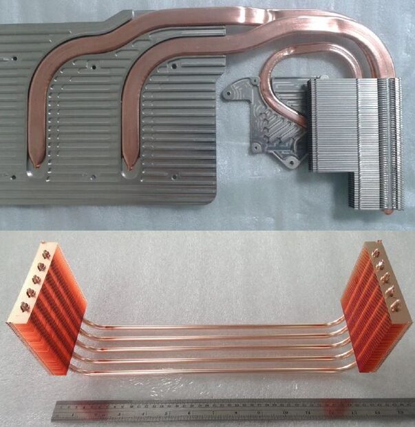 Bonded and skived fin heat sink